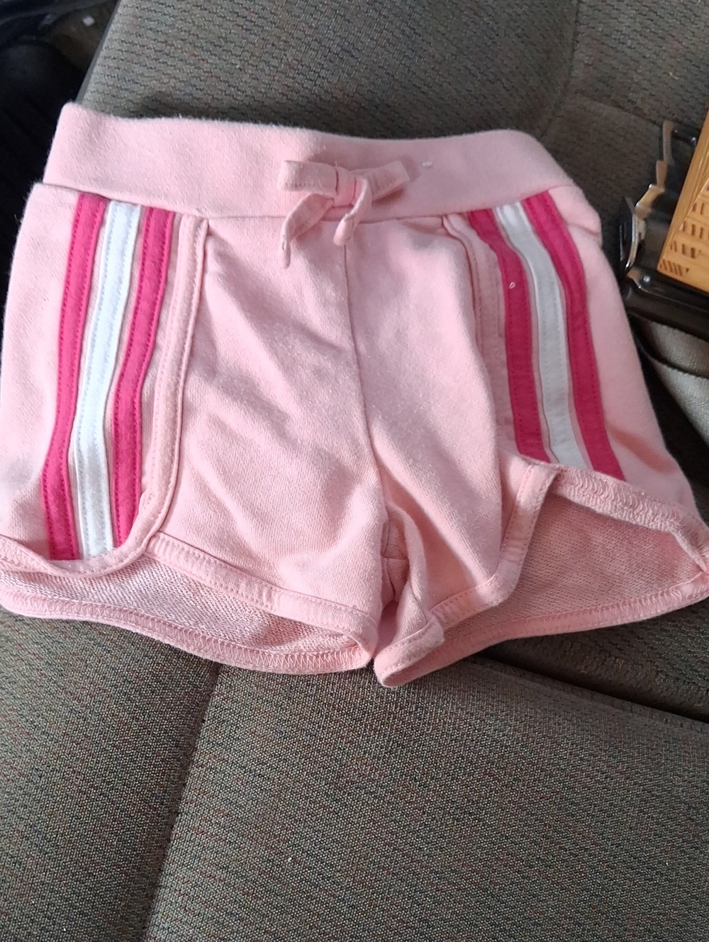Garanimals Pink Terry Shorts with Contrasting Side Stripes